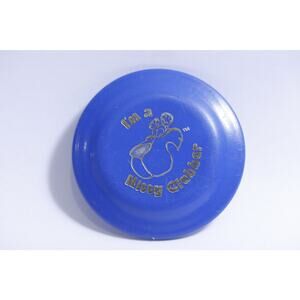 I'm a Kitty Clubber, Blue Flying Disc for Children, 4 inch, Funny Saying,